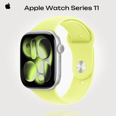 Apple Watch Series 11 | 42 mm | Aluminum Silver, Размер корпуса : 42 мм, Цвет: Neon Yellow