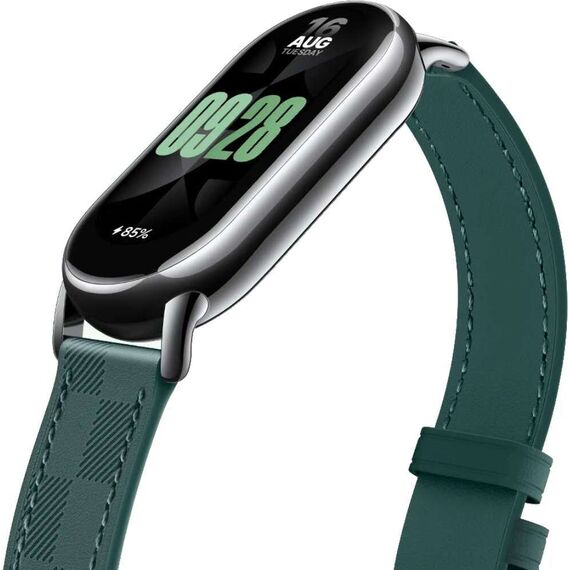 Клетчатый ремешок для фитнес-браслета Xiaomi Smart Band 8 Green, изображение 3 Клетчатый ремешок для фитнес-браслета Xiaomi Smart Band 8 Green, изображение 3