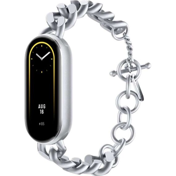 Ремешок-Цепочка для фитнес-браслета Xiaomi Smart Band 9/8 Silver, Цвет: Silver