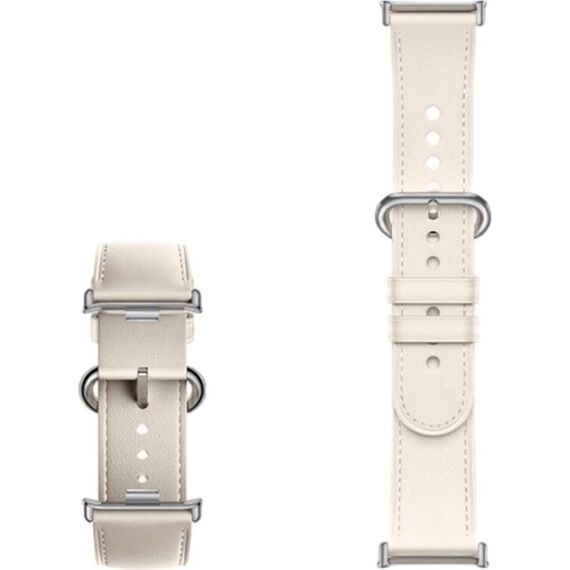 Кожаный быстросъемный ремешок для Xiaomi Smart Band 9/8 Pro White, Цвет: White, изображение 2 Кожаный быстросъемный ремешок для Xiaomi Smart Band 9/8 Pro White, Цвет: White, изображение 2