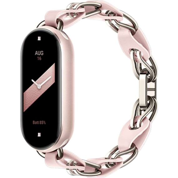 Ремешок-Цепочка для фитнес-браслета Xiaomi Smart Band 9/8 Pink, Цвет: Pink