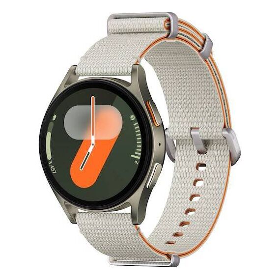 Samsung Galaxy Watch 7 | 40 mm | Green | Athleisure/Cream | S/M, Размер ремешка : S/M, Цвет ремешка: Cream, Тип ремешка : Athleisure, Размер корпуса : 40 мм, Цвет: Green, Подключение часов : Bluetooth / Wi-Fi