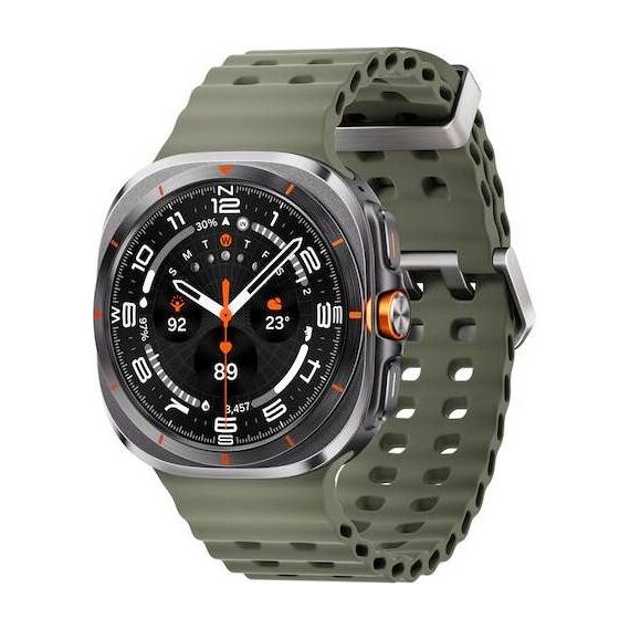 Galaxy Watch Ultra | 47 mm | Titanium Gray | Marine/Green, Размер ремешка : M/L, Цвет ремешка: Green, Тип ремешка : Marine, Размер корпуса : 47 мм, Цвет: Titanium Gray, Подключение часов : Bluetooth / Wi-Fi + 4G LTE
