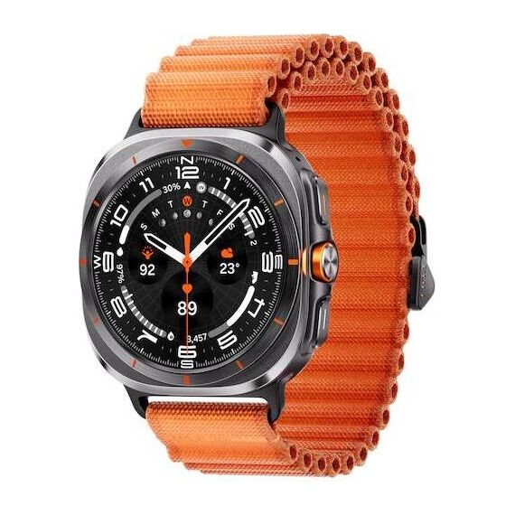 Galaxy Watch Ultra | 47 mm | Titanium Gray | Trail/Orange, Размер ремешка : M/L, Цвет ремешка: Orange, Тип ремешка : Trail, Размер корпуса : 47 мм, Цвет: Titanium Gray, Подключение часов : Bluetooth / Wi-Fi + 4G LTE