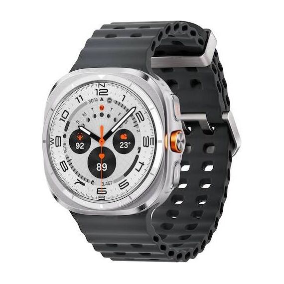 Galaxy Watch Ultra | 47 mm | Titanium White | Marine/Dark Gray, Размер ремешка : M/L, Цвет ремешка: Dark Gray, Тип ремешка : Marine, Размер корпуса : 47 мм, Цвет: Titanium White, Подключение часов : Bluetooth / Wi-Fi + 4G LTE