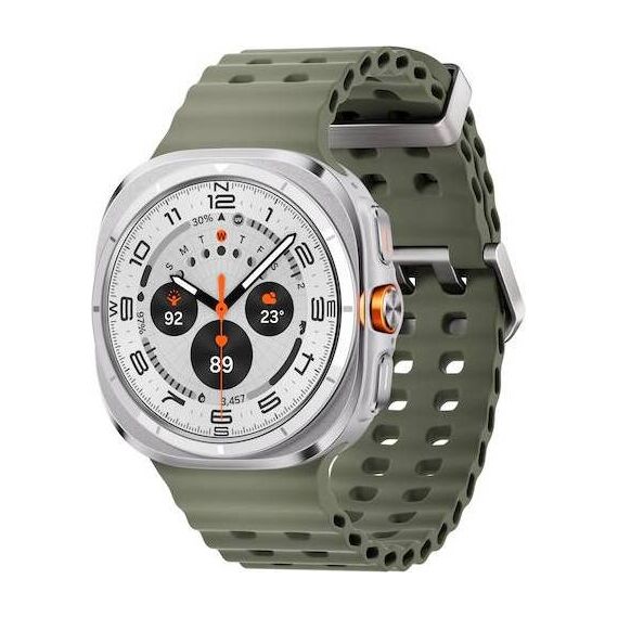 Galaxy Watch Ultra | 47 mm | Titanium White | Marine/Green, Размер ремешка : M/L, Цвет ремешка: Green, Тип ремешка : Marine, Размер корпуса : 47 мм, Цвет: Titanium White, Подключение часов : Bluetooth / Wi-Fi + 4G LTE