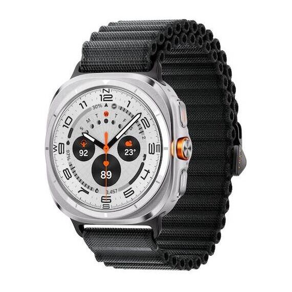 Galaxy Watch Ultra | 47 mm | Titanium White | Trail/Dark Gray, Размер ремешка : M/L, Цвет ремешка: Dark Gray, Тип ремешка : Trail, Размер корпуса : 47 мм, Цвет: Titanium White, Подключение часов : Bluetooth / Wi-Fi + 4G LTE