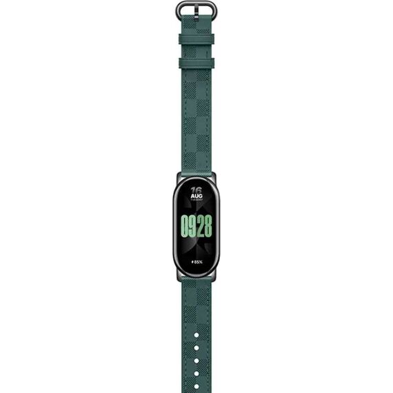 Клетчатый ремешок для фитнес-браслета Xiaomi Smart Band 8 Green