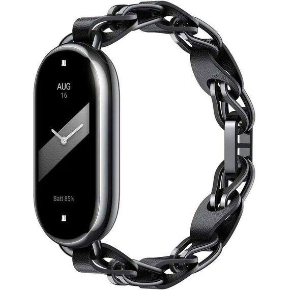 Ремешок-Цепочка для фитнес-браслета Xiaomi Smart Band 8 Black, Цвет: Black