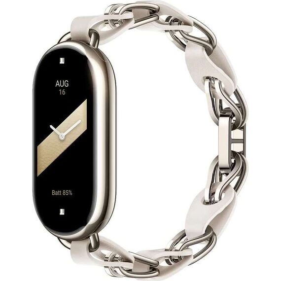 Ремешок-Цепочка для фитнес-браслета Xiaomi Smart Band 8 White, Цвет: White