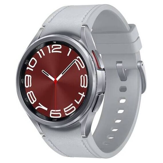 Samsung Galaxy Watch 6 Classic | 43 mm | Silver | Sport/Silver | S/M, Размер ремешка : S/M, Цвет ремешка: Silver, Тип ремешка : Sport, Размер корпуса : 43 мм, Цвет: Silver, Подключение часов : Bluetooth / Wi-Fi