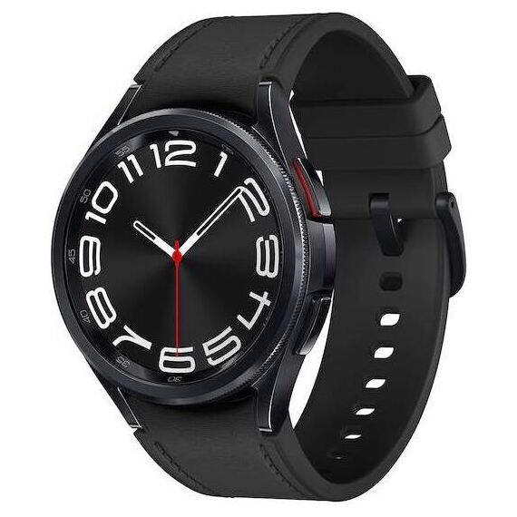Samsung Galaxy Watch 6 Classic | 43 mm | 4G LTE | Black | Sport/Graphite | S/M, Размер ремешка : S/M, Цвет ремешка: Graphite, Тип ремешка : Sport, Размер корпуса : 43 мм, Цвет: Black, Подключение часов : Bluetooth / Wi-Fi + 4G LTE