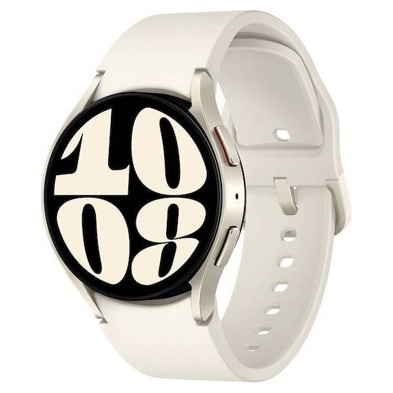 Samsung Galaxy Watch 6 | 40 mm | 4G LTE | Gold | Sport/Cream | S/M, Размер ремешка : S/M, Цвет ремешка: Cream, Тип ремешка : Sport, Размер корпуса : 40 мм, Цвет: Gold, Подключение часов : Bluetooth / Wi-Fi + 4G LTE