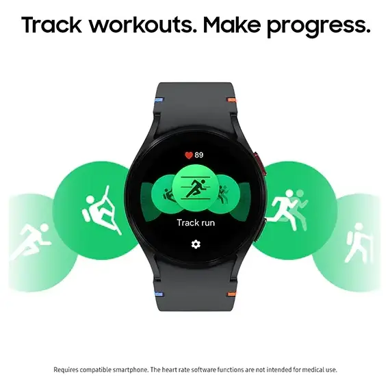 Galaxy Watch FE | 40 mm | Black | Sport/ Black, Размер корпуса : 40 мм, Цвет: Black, Цвет ремешка: Black, Подключение часов : Bluetooth / Wi-Fi, изображение 12 Galaxy Watch FE | 40 mm | Black | Sport/ Black, Размер корпуса : 40 мм, Цвет: Black, Цвет ремешка: Black, Подключение часов : Bluetooth / Wi-Fi, изображение 12