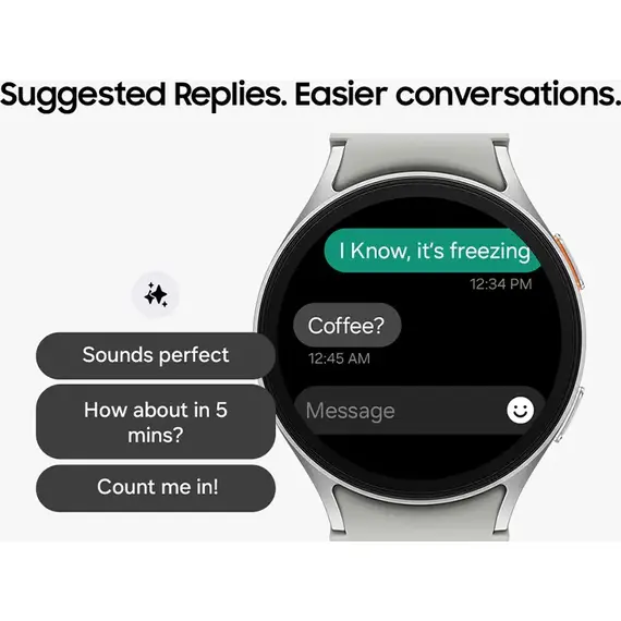 Samsung Galaxy Watch 7 | 44 mm | 4G LTE | Silver | Sport/Silver | M/L, Тип ремешка : Sport, Размер корпуса : 44 мм, Цвет: Silver, Цвет ремешка: Silver, Размер ремешка : M/L, Подключение часов : Bluetooth / Wi-Fi + 4G LTE, изображение 7 Samsung Galaxy Watch 7 | 44 mm | 4G LTE | Silver | Sport/Silver | M/L, Тип ремешка : Sport, Размер корпуса : 44 мм, Цвет: Silver, Цвет ремешка: Silver, Размер ремешка : M/L, Подключение часов : Bluetooth / Wi-Fi + 4G LTE, изображение 7