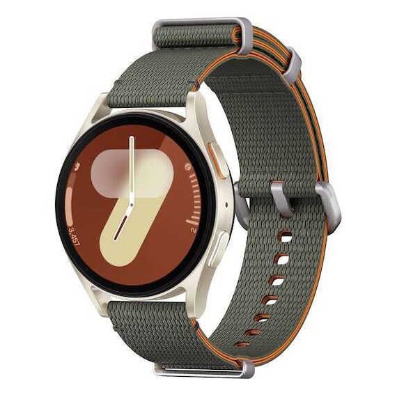 Samsung Galaxy Watch 7 | 40 mm | Cream | Athleisure/Green | S/M, Размер ремешка : S/M, Цвет ремешка: Green, Тип ремешка : Athleisure, Размер корпуса : 40 мм, Цвет: Cream, Подключение часов : Bluetooth / Wi-Fi