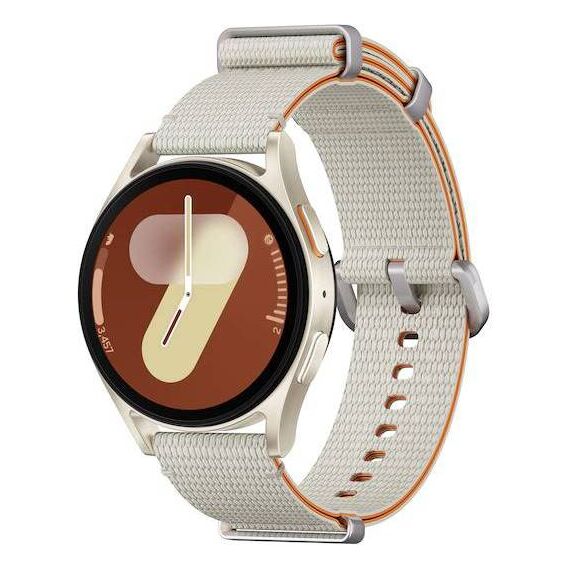 Samsung Galaxy Watch 7 | 40 mm | 4G LTE | Cream | Athleisure/Cream | S/M, Размер ремешка : S/M, Цвет ремешка: Cream, Тип ремешка : Athleisure, Размер корпуса : 40 мм, Цвет: Cream, Подключение часов : Bluetooth / Wi-Fi + 4G LTE