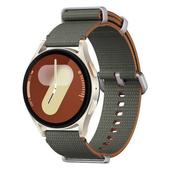 Samsung Galaxy Watch 7 | 40 mm | Cream | Athleisure/Green | M/L, Размер ремешка : M/L, Цвет ремешка: Green, Тип ремешка : Athleisure, Размер корпуса : 40 мм, Цвет: Cream, Подключение часов : Bluetooth / Wi-Fi