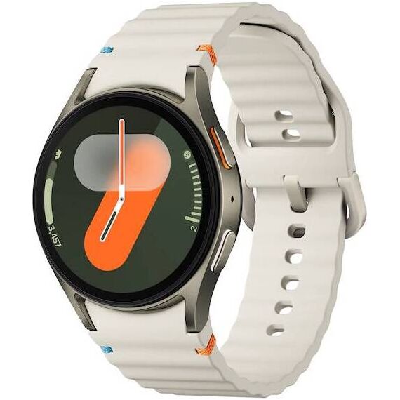 Samsung Galaxy Watch 7 | 40 mm | Green | Sport/Cream | M/L, Размер ремешка : M/L, Цвет ремешка: Cream, Тип ремешка : Sport, Размер корпуса : 40 мм, Цвет: Green, Подключение часов : Bluetooth / Wi-Fi