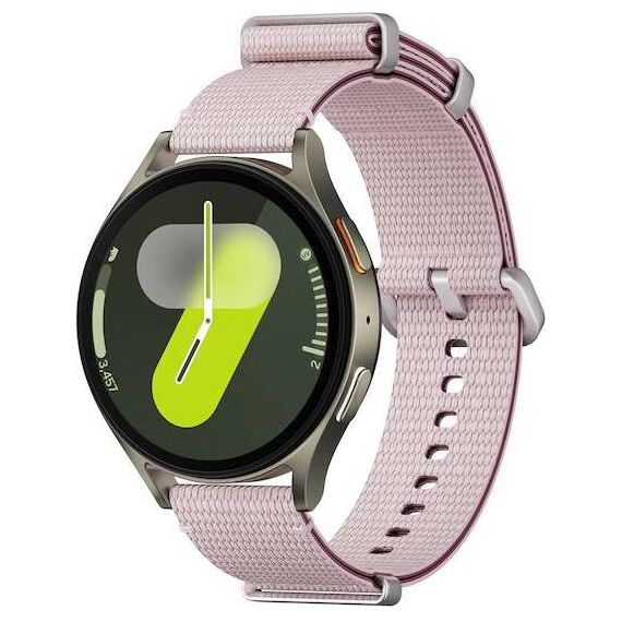 Samsung Galaxy Watch 7 | 44 mm | Green | Athleisure/Pink | S/M, Размер ремешка : S/M, Цвет ремешка: Pink, Тип ремешка : Athleisure, Размер корпуса : 44 мм, Цвет: Green, Подключение часов : Bluetooth / Wi-Fi