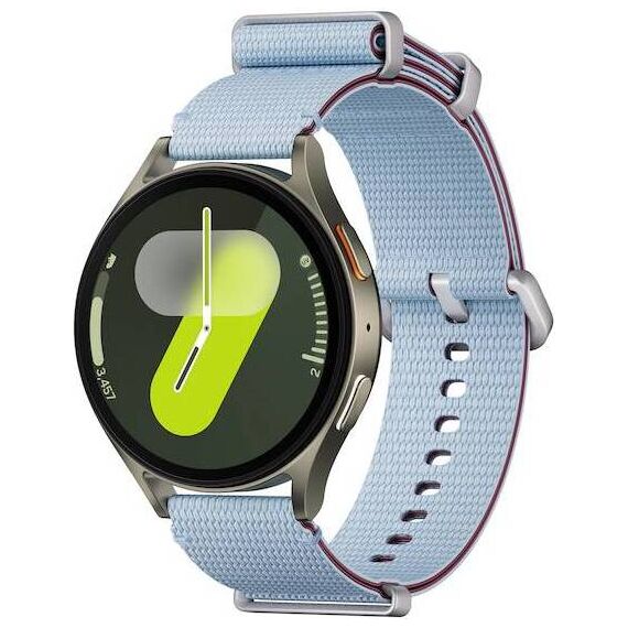 Samsung Galaxy Watch 7 | 44 mm | 4G LTE | Green | Athleisure/Sky Blue | M/L, Размер ремешка : M/L, Цвет ремешка: Sky Blue, Тип ремешка : Athleisure, Размер корпуса : 44 мм, Цвет: Green, Подключение часов : Bluetooth / Wi-Fi + 4G LTE