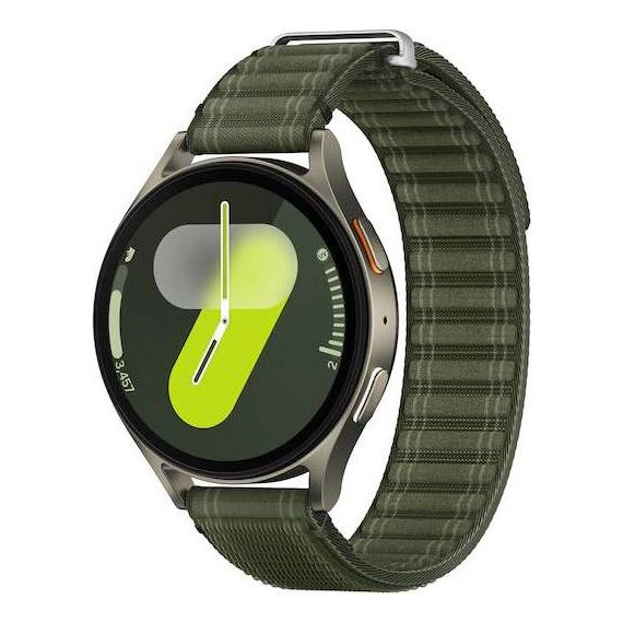 Samsung Galaxy Watch 7 | 40 mm | Green | Fabric/Green | S/M, Размер ремешка : S/M, Цвет ремешка: Green, Тип ремешка : Fabric, Размер корпуса : 44 мм, Цвет: Green, Подключение часов : Bluetooth / Wi-Fi