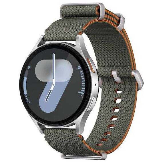 Samsung Galaxy Watch 7 | 44 mm | Silver | Athleisure/Green | M/L, Размер ремешка : M/L, Цвет ремешка: Green, Тип ремешка : Athleisure, Размер корпуса : 44 мм, Цвет: Silver, Подключение часов : Bluetooth / Wi-Fi