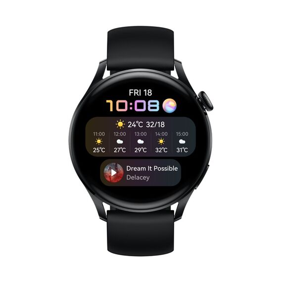 Смарт-часы HUAWEI WATCH 3 Active | 46 mm | Black, Размер корпуса : 46 мм, Цвет: Black