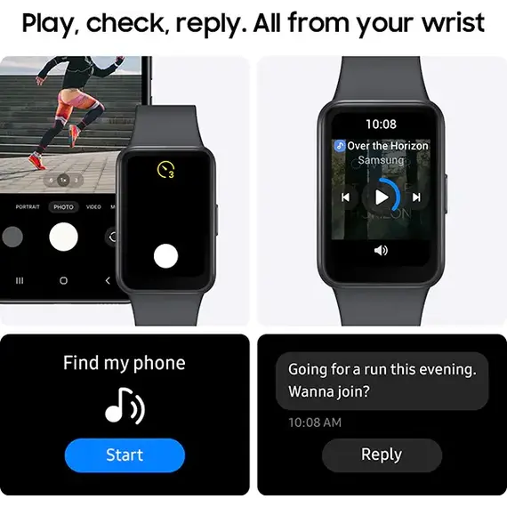 Galaxy Fit 3 Dark Gray, Цвет: Dark Gray, Подключение часов : Bluetooth / Wi-Fi, изображение 7 Galaxy Fit 3 Dark Gray, Цвет: Dark Gray, Подключение часов : Bluetooth / Wi-Fi, изображение 7