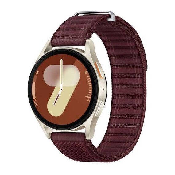 Samsung Galaxy Watch 7 | 40 mm | 4G LTE | Cream | Fabric/Wine | S/M, Размер ремешка : S/M, Цвет ремешка: Wine, Тип ремешка : Fabric, Размер корпуса : 40 мм, Цвет: Cream, Подключение часов : Bluetooth / Wi-Fi + 4G LTE