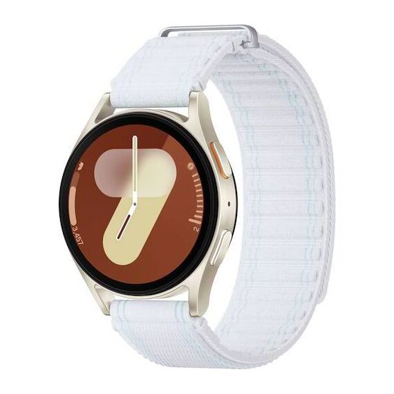 Samsung Galaxy Watch 7 | 40 mm | 4G LTE | Cream | Fabric/Blue White | M/L, Размер ремешка : M/L, Цвет ремешка: Blue White, Тип ремешка : Fabric, Размер корпуса : 40 мм, Цвет: Cream, Подключение часов : Bluetooth / Wi-Fi + 4G LTE