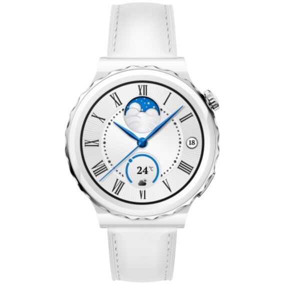 Смарт- часы HUAWEI WATCH GT 3 Pro Ceramic | 42,9 mm | White, Размер корпуса : 42,9 мм, Цвет: White Leather