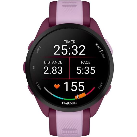 Смарт-часы Garmin Forerunner 165 Music Berry/Lilac, МУЗЫКА (легко загрузите на часы до 500 песен): Да, Цвет: Berry/Lilac, изображение 3 Смарт-часы Garmin Forerunner 165 Music Berry/Lilac, МУЗЫКА (легко загрузите на часы до 500 песен): Да, Цвет: Berry/Lilac, изображение 3