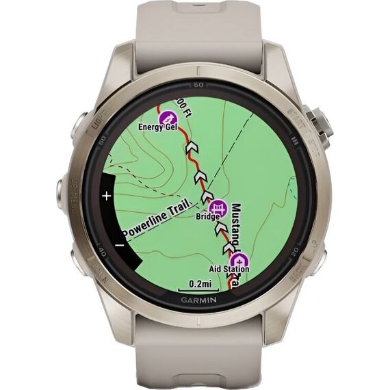 Смарт-часы Garmin Fēnix 7S Pro Sapphire Solar Edition Soft Gold/Light Sand, Версия: Pro | Sapphire Solar, Размер корпуса : 42 мм, Цвет: Soft Gold/Light Sand, изображение 5