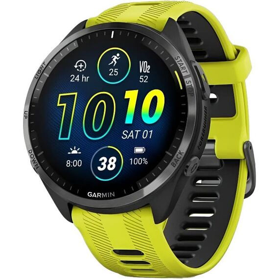 Смарт-часы Garmin Forerunner 965 Carbon Gray DLC Titanium Bezel with Black Case and Amp Yellow/Black, Цвет: Yellow/Black, изображение 2 Смарт-часы Garmin Forerunner 965 Carbon Gray DLC Titanium Bezel with Black Case and Amp Yellow/Black, Цвет: Yellow/Black, изображение 2