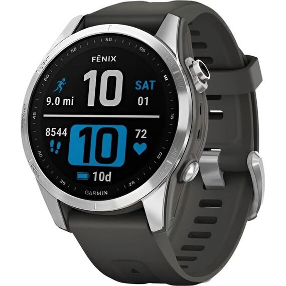 Смарт-часы Garmin Fēnix S7 Standard Edition Silver/Graphite, Версия: Standard, Размер корпуса : 42 мм, Цвет: Silver/Graphite