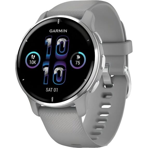 Смарт-часы Garmin Venu 2 Plus Silver Stainless Steel Bezel with Powder Gray Case, Размер корпуса : 43 мм, Цвет: Silver Stainless Steel Bezel with Powder Gray Case, изображение 2 Смарт-часы Garmin Venu 2 Plus Silver Stainless Steel Bezel with Powder Gray Case, Размер корпуса : 43 мм, Цвет: Silver Stainless Steel Bezel with Powder Gray Case, изображение 2