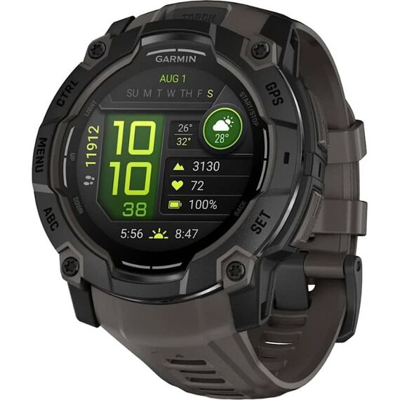 Смарт-часы Garmin Instinct 3 Amoled | 50 mm | Black with Charcoal Band, Версия: Instinct 3 Amoled, Размер корпуса : 50 мм, Цвет: Black/Charcoal
