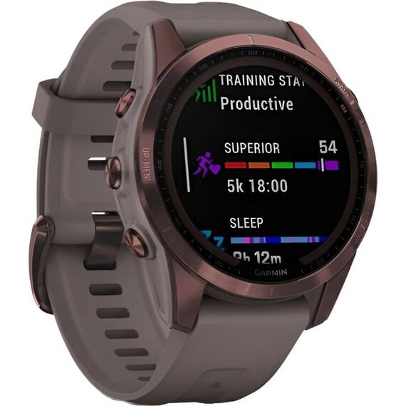 Смарт-часы Garmin Fēnix 7S Sapphire Solar Edition Dark Bronze Titanium/Shale Gray, Версия: Sapphire Solar, Размер корпуса : 42 мм, Цвет: Dark Bronze Titanium/Shale Gray, изображение 4
