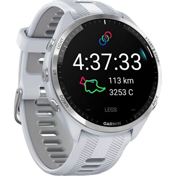 Смарт-часы Garmin Forerunner 965 Titanium Bezel with Whitestone Case and Whitestone/Powder Gray, Цвет: Whitestone/Powder Gray, изображение 4 Смарт-часы Garmin Forerunner 965 Titanium Bezel with Whitestone Case and Whitestone/Powder Gray, Цвет: Whitestone/Powder Gray, изображение 4