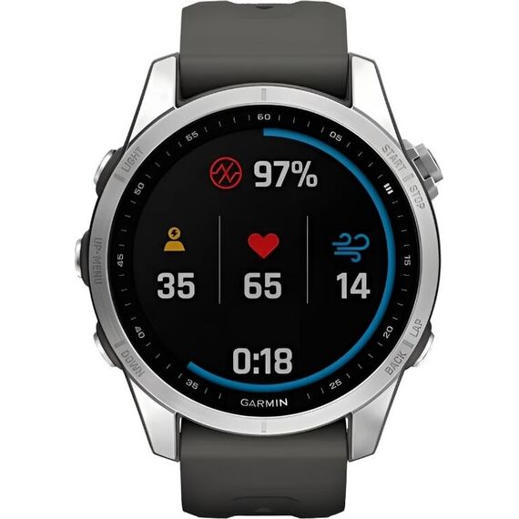 Смарт-часы Garmin Fēnix S7 Standard Edition Silver/Graphite, Версия: Standard, Размер корпуса : 42 мм, Цвет: Silver/Graphite, изображение 5