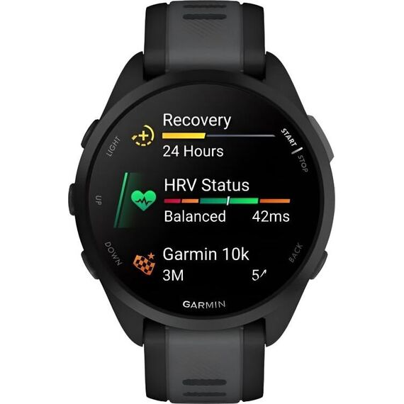Смарт-часы Garmin Forerunner 165 Black/Slate Gray, МУЗЫКА (легко загрузите на часы до 500 песен): Нет, Цвет: Black/Slate Gray, изображение 5 Смарт-часы Garmin Forerunner 165 Black/Slate Gray, МУЗЫКА (легко загрузите на часы до 500 песен): Нет, Цвет: Black/Slate Gray, изображение 5
