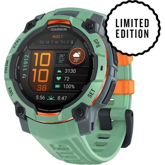 Смарт-часы Garmin Instinct 3 Amoled | 45 mm | Neo Tropic with Neo Tropic Band, Версия: Instinct 3 Amoled, Размер корпуса : 45 мм, Цвет: Neo Tropic