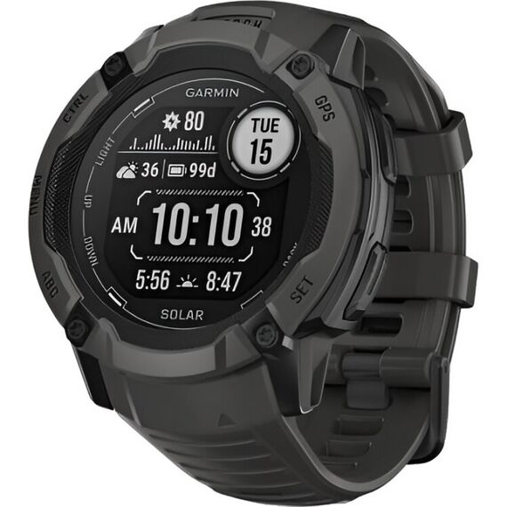 Смарт-часы Garmin Instinct 2X Solar Standard Edition Graphite, Версия: Standard, Размер корпуса : 50 мм, SOLAR (Версии с линзами для зарядки от солнечной батареи собирают солнечную энергию и продлевают срок службы батареи.): Да, Цвет: Graphite