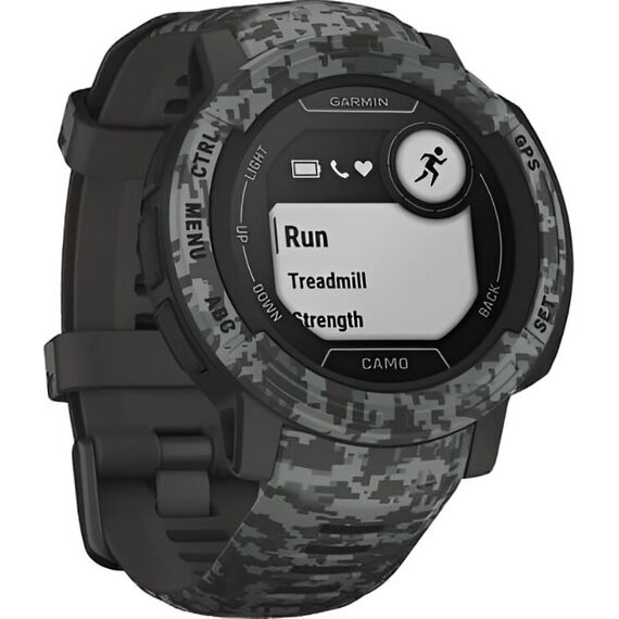 Смарт-часы Garmin Instinct 2 Camo Edition Graphite Camo, Версия: Camo, SOLAR (Версии с линзами для зарядки от солнечной батареи собирают солнечную энергию и продлевают срок службы батареи.): Нет, Размер корпуса : 45 мм, Цвет: Graphite Camo, изображение 4 Смарт-часы Garmin Instinct 2 Camo Edition Graphite Camo, Версия: Camo, SOLAR (Версии с линзами для зарядки от солнечной батареи собирают солнечную энергию и продлевают срок службы батареи.): Нет, Размер корпуса : 45 мм, Цвет: Graphite Camo, изображение 4