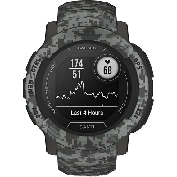 Смарт-часы Garmin Instinct 2 Camo Edition Graphite Camo, Версия: Camo, SOLAR (Версии с линзами для зарядки от солнечной батареи собирают солнечную энергию и продлевают срок службы батареи.): Нет, Размер корпуса : 45 мм, Цвет: Graphite Camo, изображение 3 Смарт-часы Garmin Instinct 2 Camo Edition Graphite Camo, Версия: Camo, SOLAR (Версии с линзами для зарядки от солнечной батареи собирают солнечную энергию и продлевают срок службы батареи.): Нет, Размер корпуса : 45 мм, Цвет: Graphite Camo, изображение 3