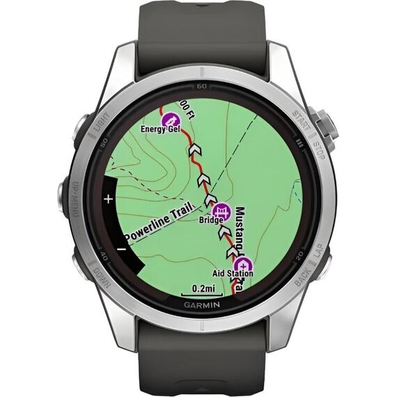 Смарт-часы Garmin Fēnix 7S Pro Solar Edition Silver/Graphite, Версия: Pro | Solar, Размер корпуса : 42 мм, Цвет: Silver/Graphite, изображение 5