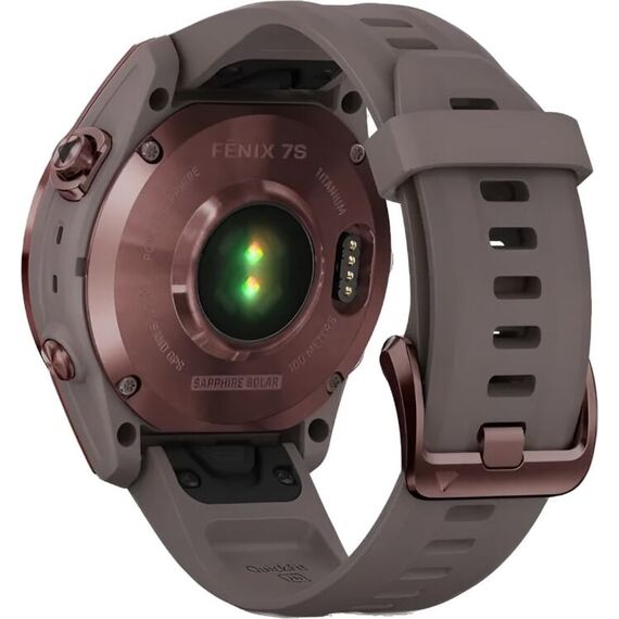 Смарт-часы Garmin Fēnix 7S Sapphire Solar Edition Dark Bronze Titanium/Shale Gray, Версия: Sapphire Solar, Размер корпуса : 42 мм, Цвет: Dark Bronze Titanium/Shale Gray, изображение 7