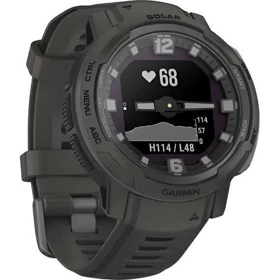 Смарт-часы Garmin Instinct Crossover Solar Standard Edition Graphite, Версия: Standard, SOLAR (Версии с линзами для зарядки от солнечной батареи собирают солнечную энергию и продлевают срок службы батареи.): Да, Цвет: Graphite, изображение 4 Смарт-часы Garmin Instinct Crossover Solar Standard Edition Graphite, Версия: Standard, SOLAR (Версии с линзами для зарядки от солнечной батареи собирают солнечную энергию и продлевают срок службы батареи.): Да, Цвет: Graphite, изображение 4