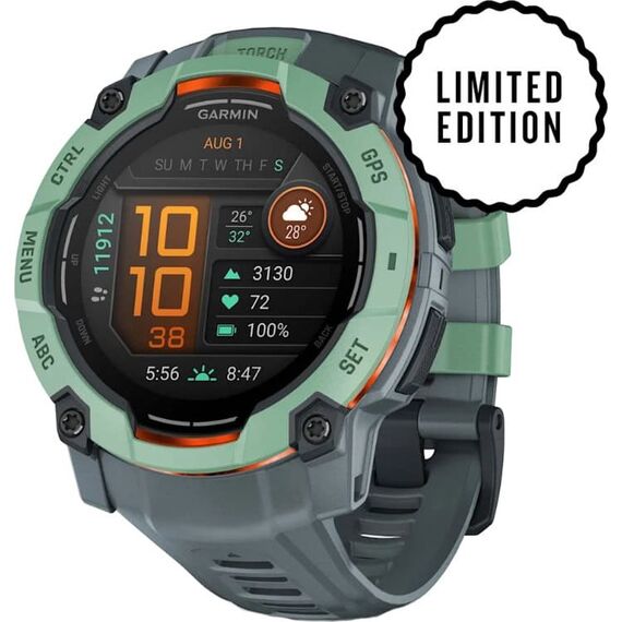 Смарт-часы Garmin Instinct 3 Amoled | 50 mm | Neo Tropic with Twilight Band, Версия: Instinct 3 Amoled, Размер корпуса : 50 мм, Цвет: Neo Tropic/Twilight